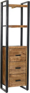 Livingfurn - Boekenkasten Nairobi - 3 laden - 200cm - Mangohout