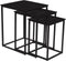 Livingfurn - Cast Iron Noelle Black - 40x40x51 cm - Metaal - Set van 3