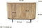 Livingfurn - Dressoir Noor Natural 115cm - Mangohout / Gecoat Staal