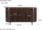 Livingfurn - Dressoir Noor Walnut 115cm - Mangohout / Gecoat Staal