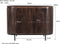 Livingfurn - Dressoir Noor Walnut 115cm - Mangohout / Gecoat Staal