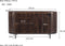 Livingfurn - Dressoir Noor Walnut 170cm - Mangohout / Gecoat Staal