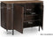 Livingfurn - Dressoir Nora Emperador 115cm - Mangohout - Gecoat Staal