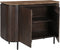 Livingfurn - Dressoir Nora Emperador 115cm - Mangohout - Gecoat Staal