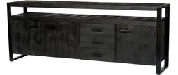 Livingfurn - Dressoir Norris - 210x80x45 cm - Mangohout