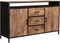 Livingfurn - Dressoir Sturdy Open 150 cm - Mangohout / Gecoat Staal
