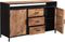 Livingfurn - Dressoir Sturdy Open 150 cm - Mangohout / Gecoat Staal