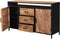 Livingfurn - Dressoir Sturdy Open 150 cm - Mangohout / Gecoat Staal