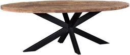Livingfurn - e Eetkamertafel - Rond - Riverwood - 240 cm - Bruin