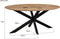 Livingfurn - e Ovale Eetkamertafel - - Acasia Hout - 240 cm - Bruin