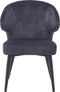 Livingfurn Eetkamerstoel Donna Antraciet Velvet