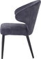 Livingfurn Eetkamerstoel Donna Antraciet Velvet