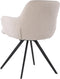 Livingfurn Eetkamerstoel Doreen Bouclé Beige Draaibaar