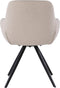 Livingfurn Eetkamerstoel Doreen Bouclé Beige Draaibaar