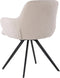 Livingfurn Eetkamerstoel Doreen Bouclé Beige Draaibaar