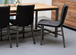 Livingfurn Eetkamerstoel Twenty Vintage Zwart