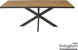 Livingfurn - Eetkamertafel Accent -Teak Hout - 200 - Bruin