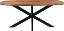 Livingfurn - Eetkamertafel Jesper Danish Oval 180cm - Mangohout / Gecoat Staal