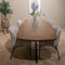 Livingfurn - Eetkamertafel Jesper Danish Oval 180cm - Mangohout / Gecoat Staal
