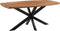 Livingfurn - Eetkamertafel Jesper Danish Oval 180cm - Mangohout / Gecoat Staal