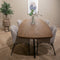 Livingfurn - Eetkamertafel Jesper Danish Oval 230cm - Mangohout / Gecoat Staal