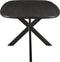Livingfurn - Eetkamertafel Jesper Danish Oval Black 180cm - Mangohout / Gecoat Staal