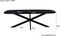 Livingfurn - Eetkamertafel Jesper Danish Oval Black 180cm - Mangohout / Gecoat Staal
