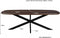 Livingfurn - Eetkamertafel Jesper Danish Oval Brown 180 cm - Mangohout