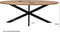 Livingfurn - Eetkamertafel Jesper Oval 210 cm - Mangohout / Gecoat Staal