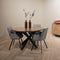 Livingfurn - Eetkamertafel Jesper Round 130cm - Mangohout / Gecoat Staal