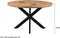 Livingfurn - Eetkamertafel Jesper Round 130cm - Mangohout / Gecoat Staal