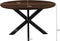 Livingfurn - Eetkamertafel Jesper Round Brown 120cm - Mangohout / Gecoat Staal