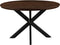 Livingfurn - Eetkamertafel Jesper Round Brown 120cm - Mangohout / Gecoat Staal
