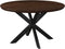 Livingfurn - Eetkamertafel Jesper Round Brown 120cm - Mangohout / Gecoat Staal