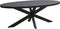 Livingfurn - Eetkamertafel Kala Oval Spider 160cm - Mangohout / Gecoat Staal