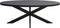 Livingfurn - Eetkamertafel Kala Oval Spider 160cm - Mangohout / Gecoat Staal