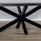Livingfurn - Eetkamertafel Kala Oval Spider 180 cm - Mangohout / Gecoat Staal