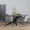 Livingfurn - Eetkamertafel Kala Oval Spider 180 cm - Mangohout / Gecoat Staal