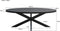 Livingfurn - Eetkamertafel Kala Oval Spider 180 cm - Mangohout / Gecoat Staal