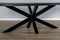 Livingfurn - Eetkamertafel Kala Oval Spider 180 cm - Mangohout / Gecoat Staal