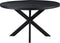 Livingfurn - Eetkamertafel Kala Rond Black - Mangohout - 150 cm - Zwart