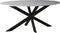 Livingfurn - Eetkamertafel Marble Oval Spider White - 180x90x75 - Marmer