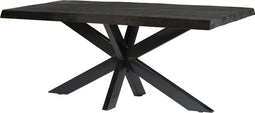 Livingfurn - Eetkamertafel Norris Tree - 200x100x76 cm - Mangohout / Gecoat Staal