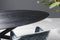 Livingfurn - Eetkamertafel Oslo Ovaal Zwart - Acasia Hout - 180 cm - Zwart
