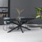 Livingfurn - Eetkamertafel Oslo Oval Spider Black 160 cm - Mangohout / Gecoat Staal