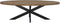 Livingfurn - Eetkamertafel Rocky Oval 180 cm - Mangohout / Gecoat Staal
