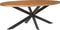 Livingfurn - Eetkamertafel Rocky Oval 210 cm - Mangohout / Gecoat Staal
