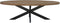 Livingfurn - Eetkamertafel Rocky Oval 240 cm - Mangohout / Gecoat Staal