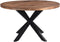 Livingfurn - Eetkamertafel Rocky Round Spider 140cm - Mangohout / Gecoat Staal