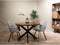 Livingfurn - Eetkamertafel Rocky Round Spider 150cm - Mangohout / Gecoat Staal